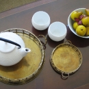 Coffee table vignette