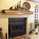 Painted Brick Fireplace